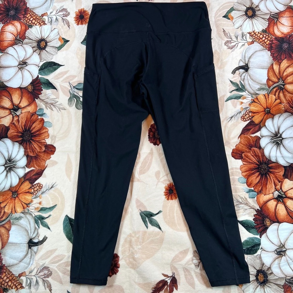 Offline by Aerie Womens Size XL The Hugger Legging Hi Rise Black Side Pockets